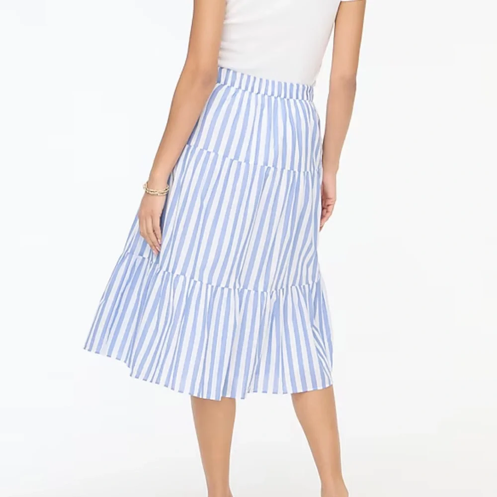 J. Crew Striped Blue and White Women's Skirt 2x NWT - Picture 3 of 9